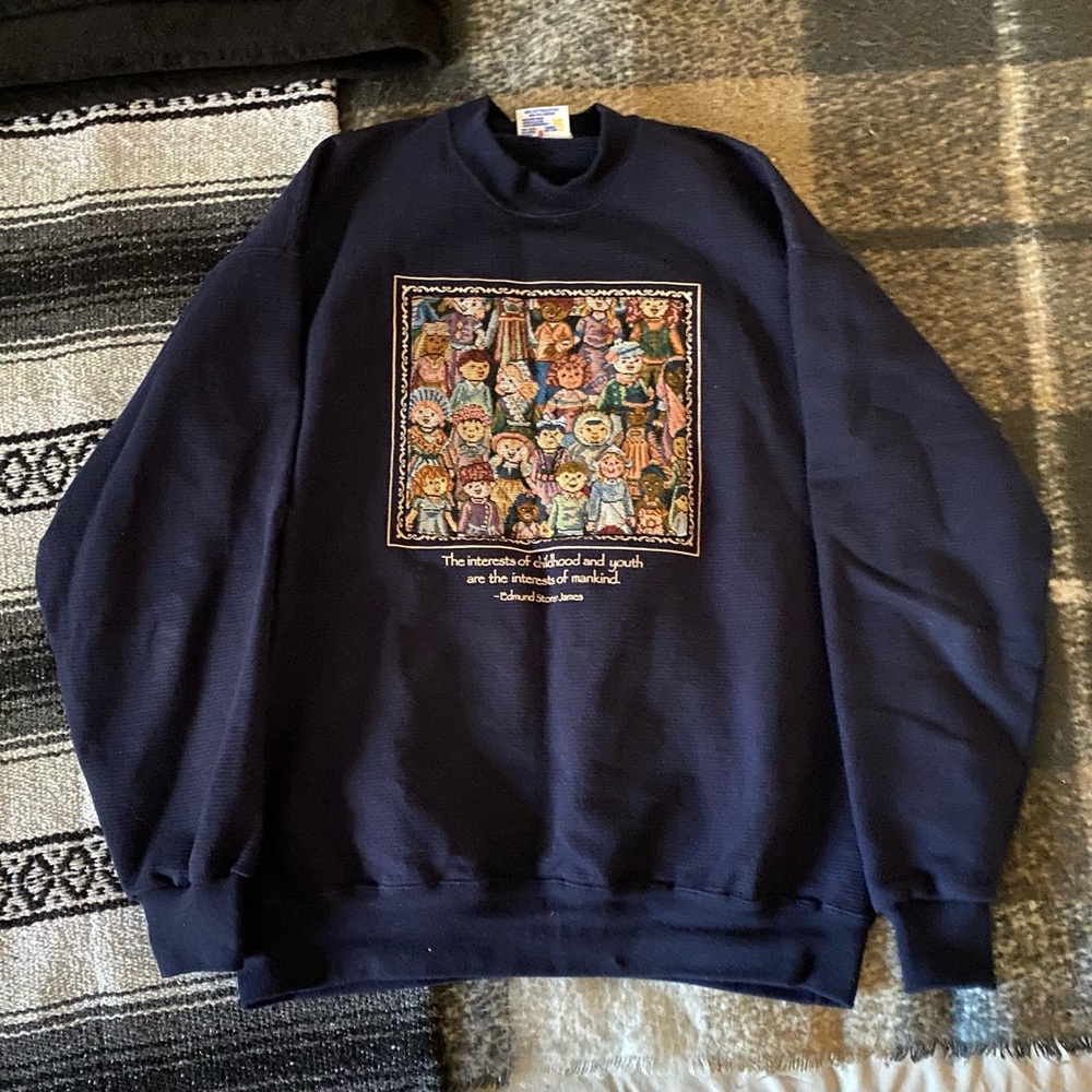 Vintage Navy Crewneck (L/XL)